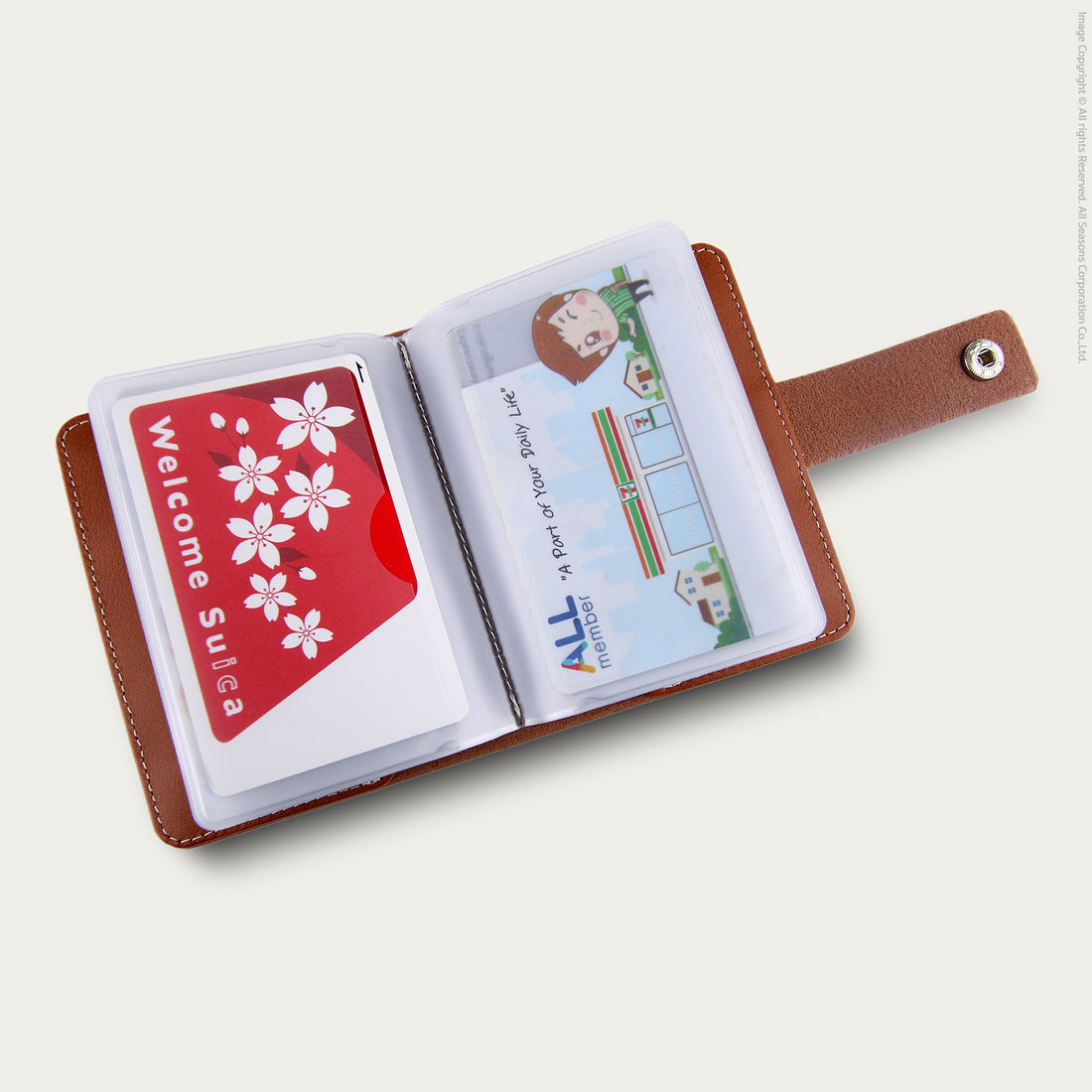 กระเป๋าใส่บัตร สลักชื่อฟรี หนังเทียม Personalized PU Bifold Card Holder [CARD V.1.1]