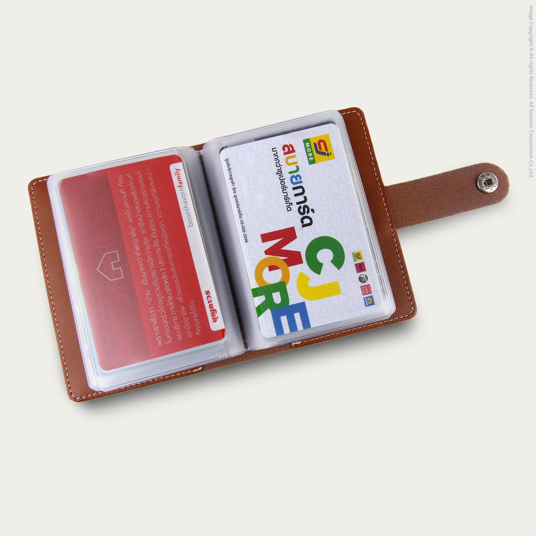 กระเป๋าใส่บัตร สลักชื่อฟรี หนังเทียม Personalized PU Bifold Card Holder [CARD V.5]