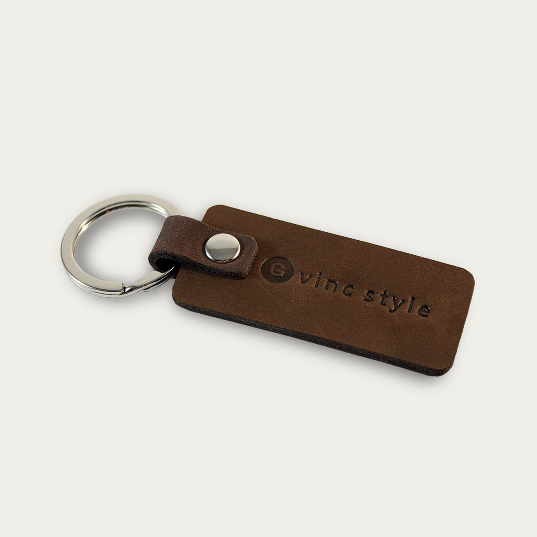 พวงกุญแจหนังแท้ Square Keychain